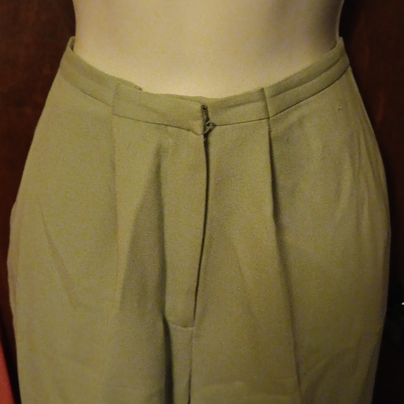 EILEEN FISHER LIGHT BLUE SILK GORGETTE PANTS PETITE MEDIUM - Picture 2 of 7